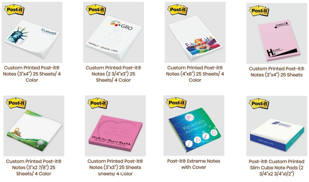 Post It Sticky Note Pad, Custom Printed Post it Sticky Notes