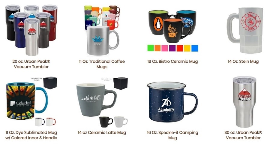 Promotional mugs