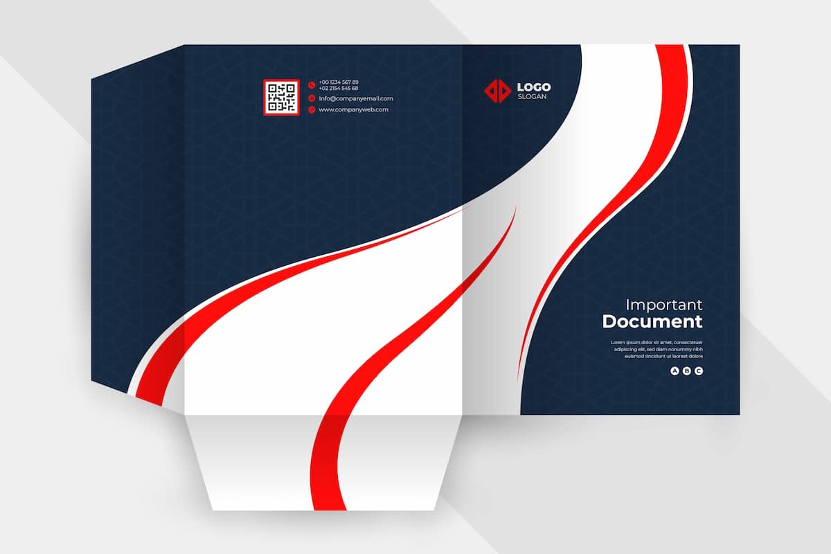 pocket folder presentation folder template